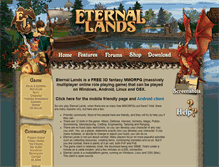 Tablet Screenshot of eternal-lands.com
